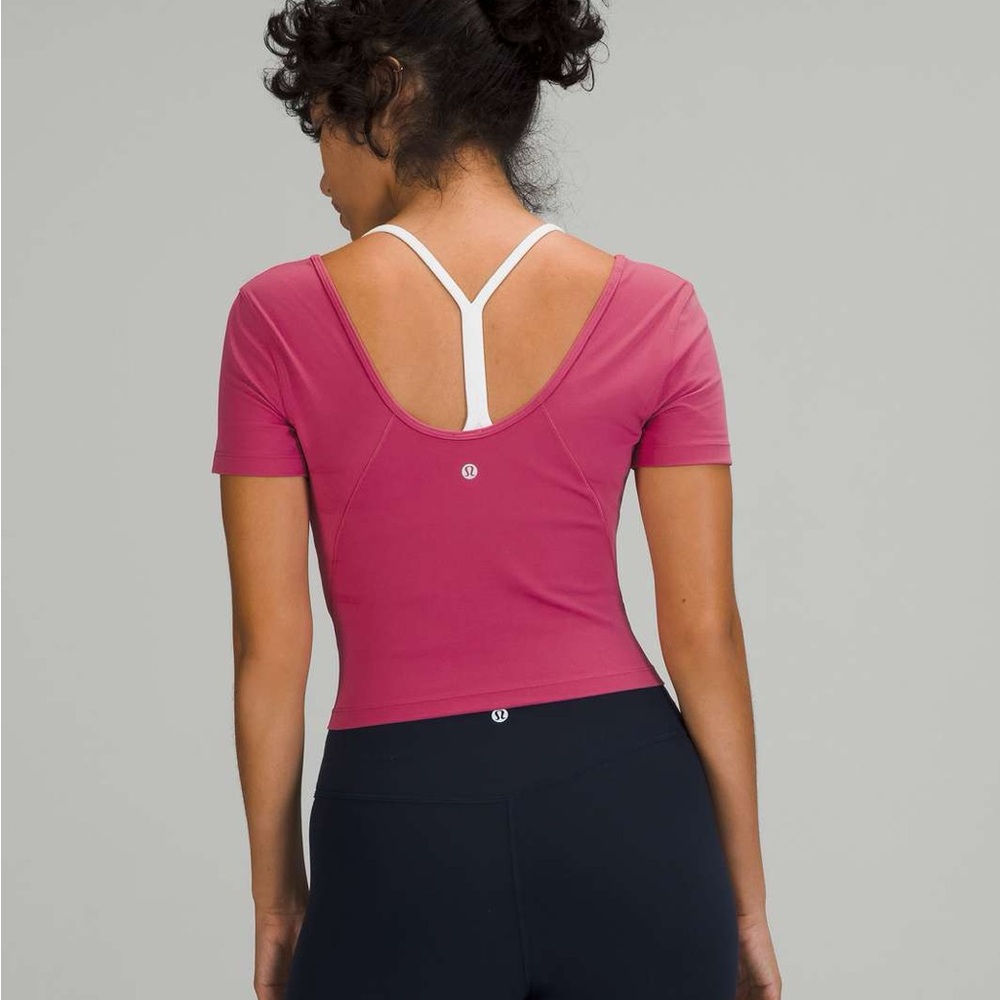 Lululemon Align Women's Pink Athletic Top Crop Workout Shirt